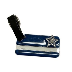 Navy and Silver Luggage Tag with Star